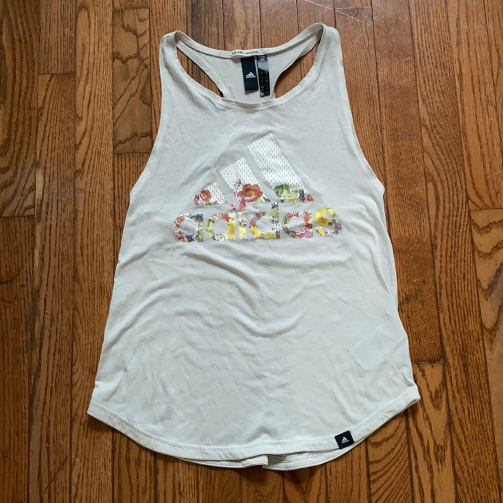 ADIDAS FLORAL RACERBACK GYM TANK-TOP